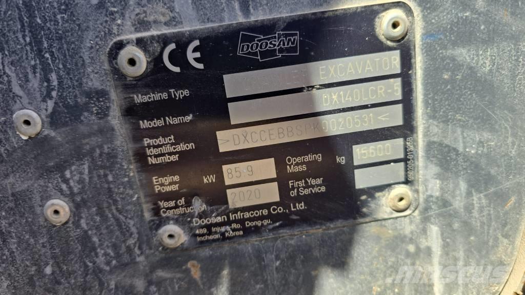 Doosan DX140LCR-5 Bageri guseničari