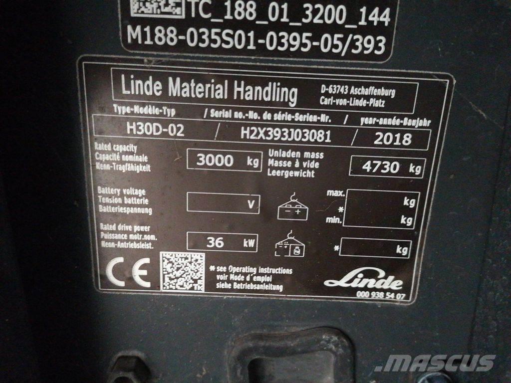 Linde H30D-02 Dizelski viljuškari
