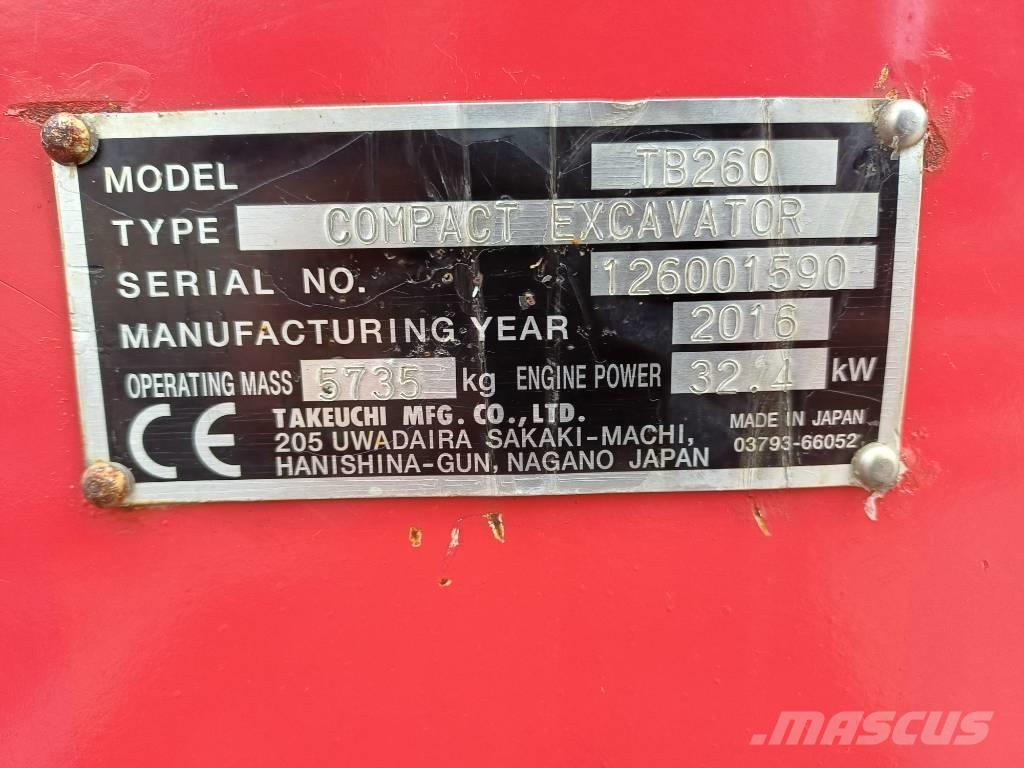 Takeuchi TB260 Mini bageri < 7t