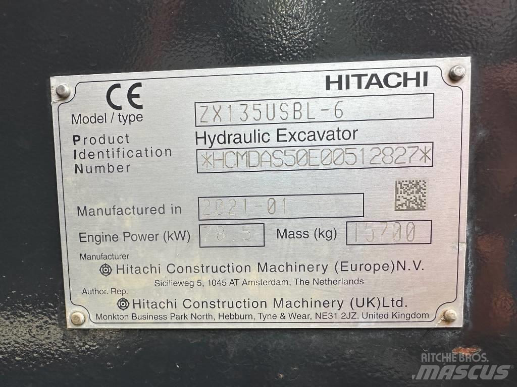 Hitachi ZX 135 US-6 Bageri guseničari