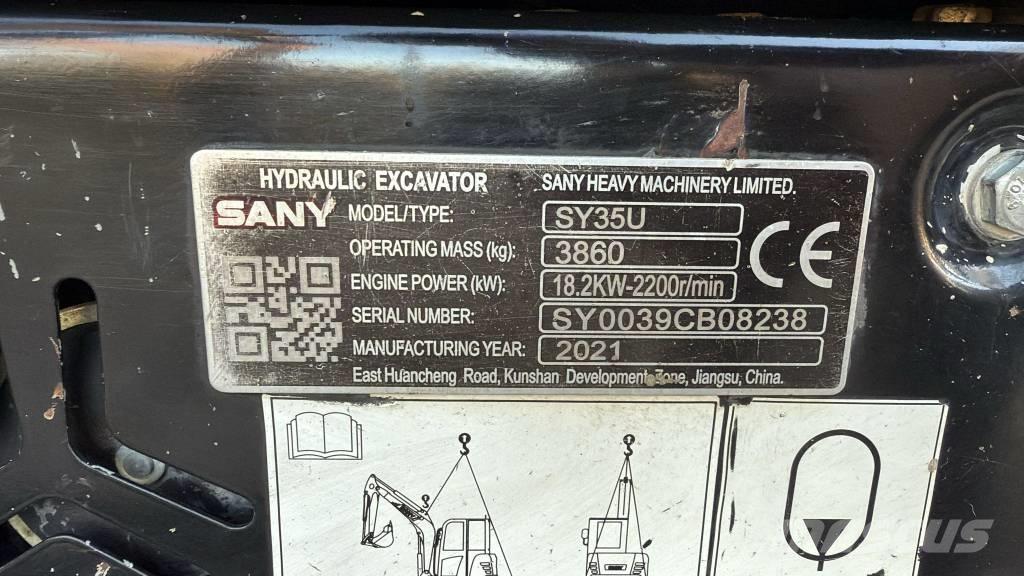 Sany SY 35 U Mini bageri < 7t