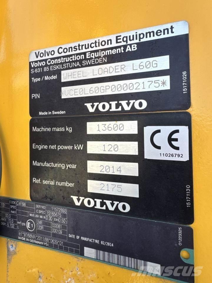 Volvo L60G Utovarivači na točkove