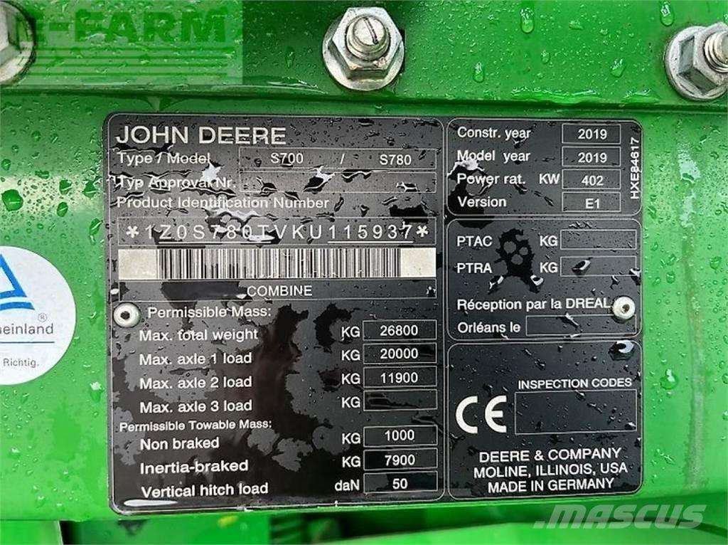 John Deere s 780i Kombajni