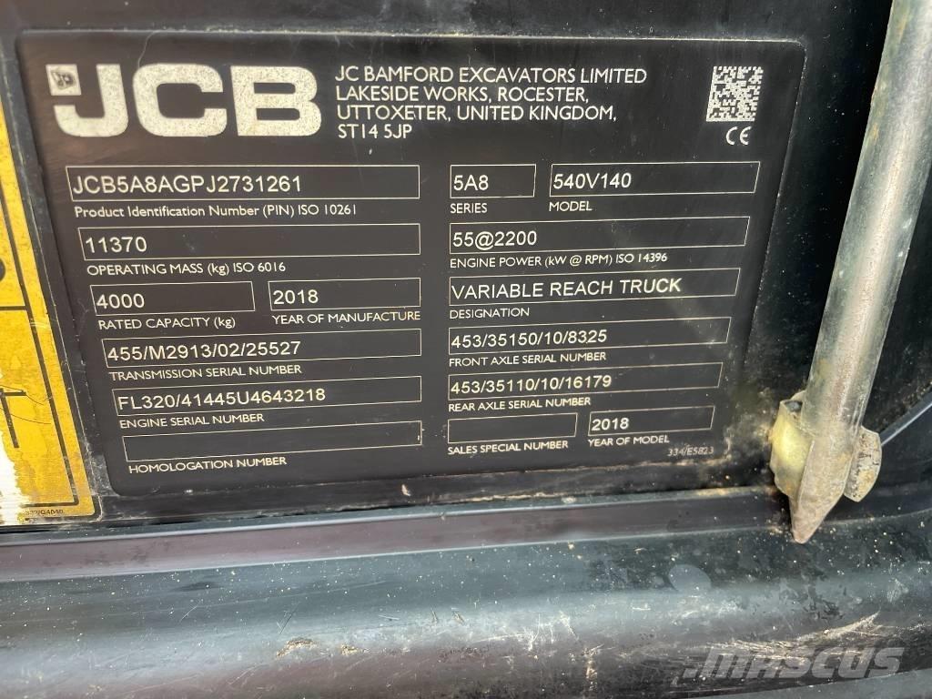 JCB 540-140 Teleskopski viljuškari