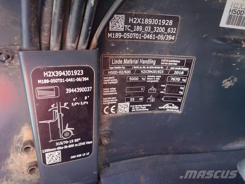 Linde H50D600/394 Dizelski viljuškari
