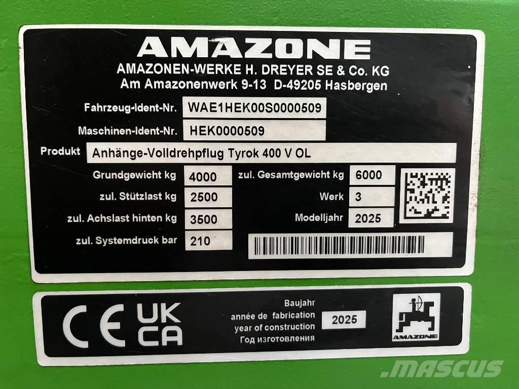 Amazone Tyrok 400 VS Plugovi obrtači