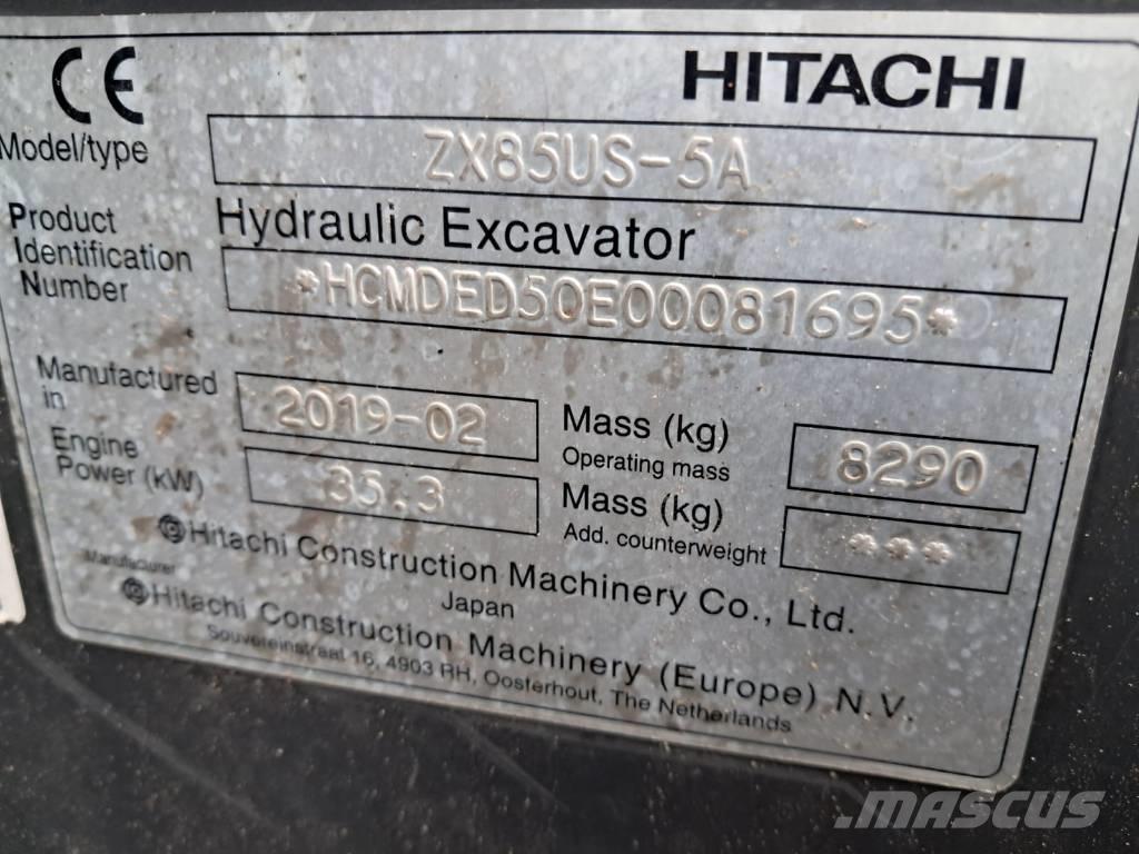 Hitachi ZX 85 US-5 A Midi bageri 7t – 12t