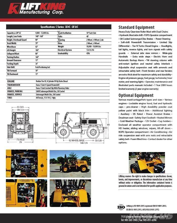 Liftking LK12C Vanterenski viljuškar