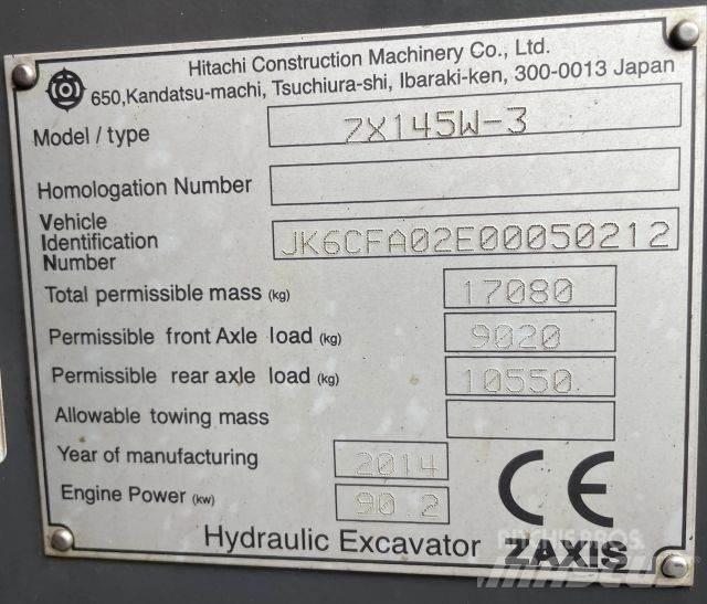 Hitachi ZX 145W-3 Bageri točkaši
