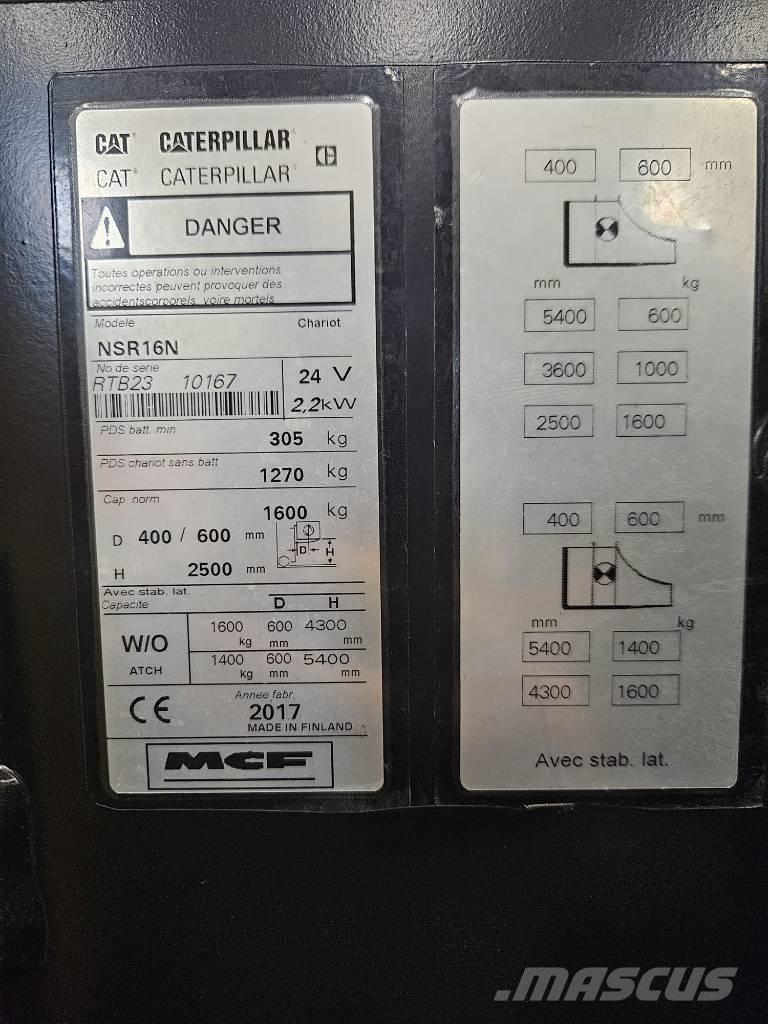 CAT NSR16N (vuokralla) Samopogonski ručni viljuškari