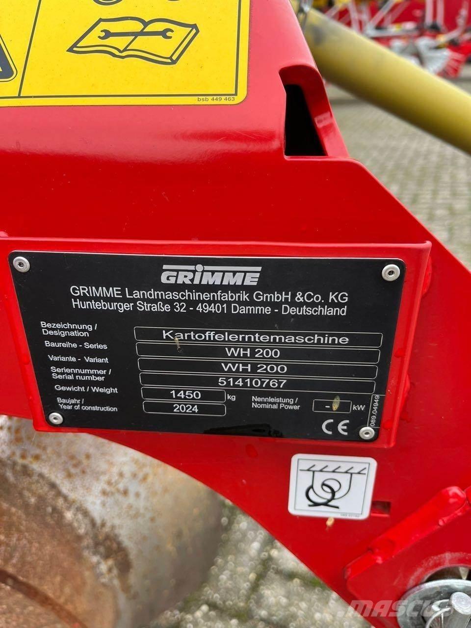 Grimme WH 200 Kombajni i kopači za krompir