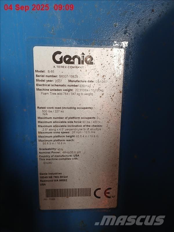 Genie S 65 Teleskopske podizne platforme