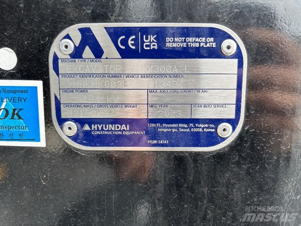 Hyundai HX300A L Bageri guseničari