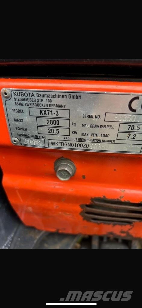 Kubota KX 71-3 Mini bageri < 7t