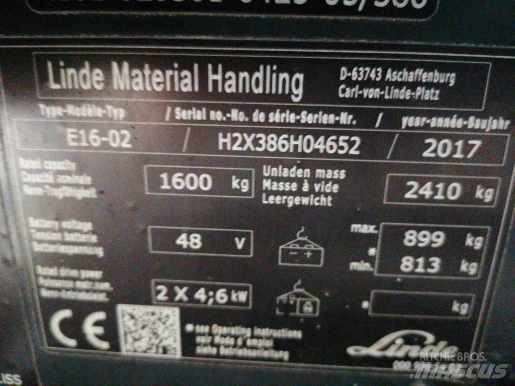 Linde E16-02 Električni viljuškari
