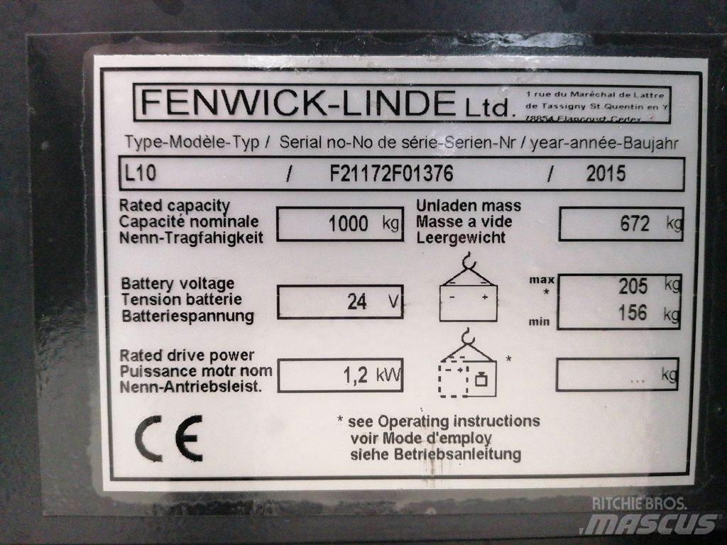Linde L10 Ručni električni viljuškar