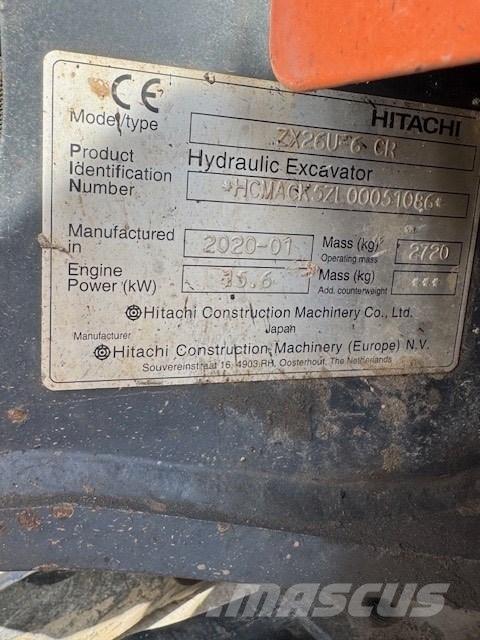 Hitachi ZX 26 U-6 CR Mini bageri < 7t