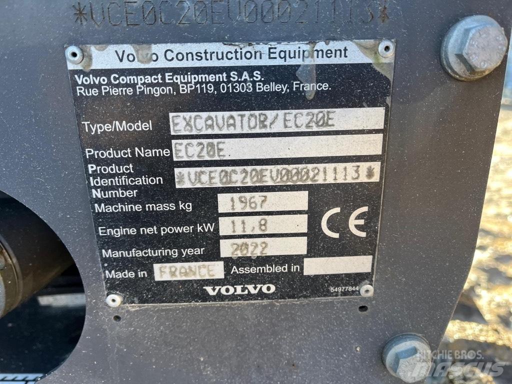 Volvo EC 20 E Mini bageri < 7t