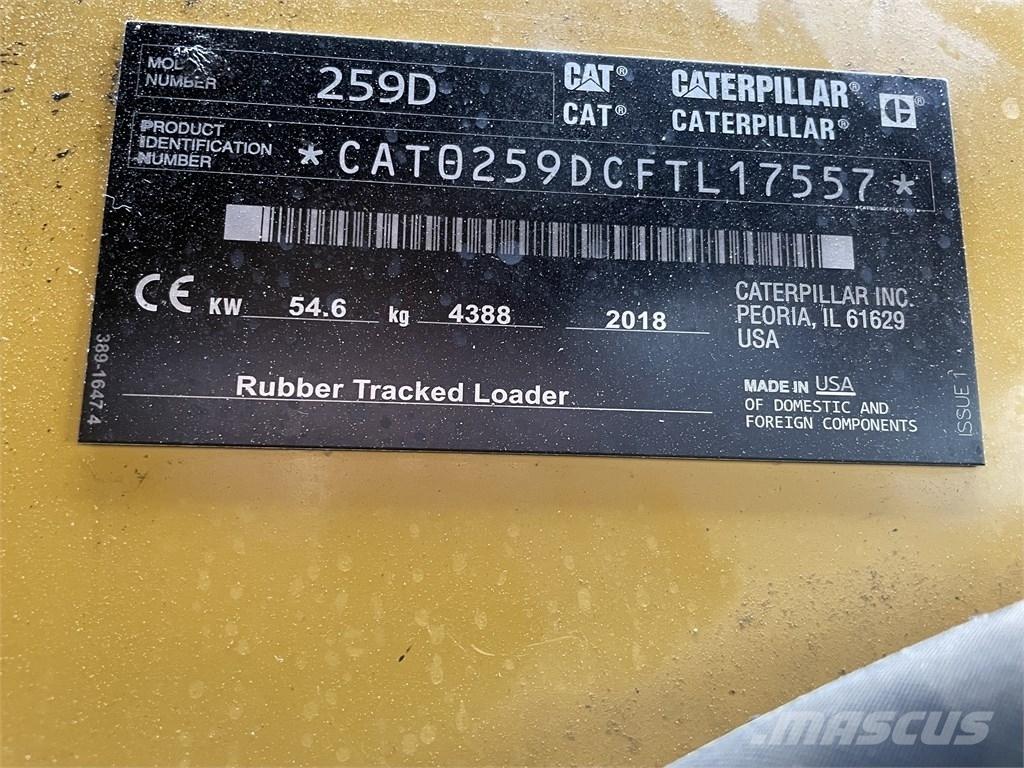 CAT 259D HF Skid steer mini utovarivači
