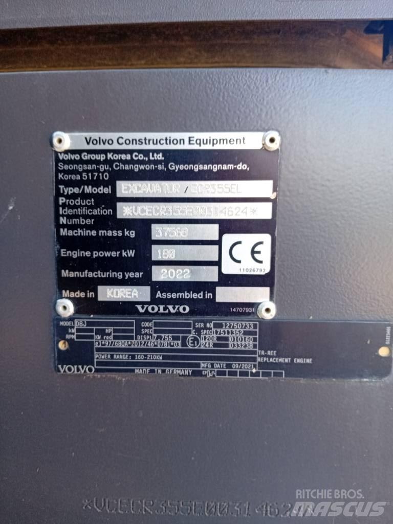 Volvo ECR 355 E Bageri guseničari