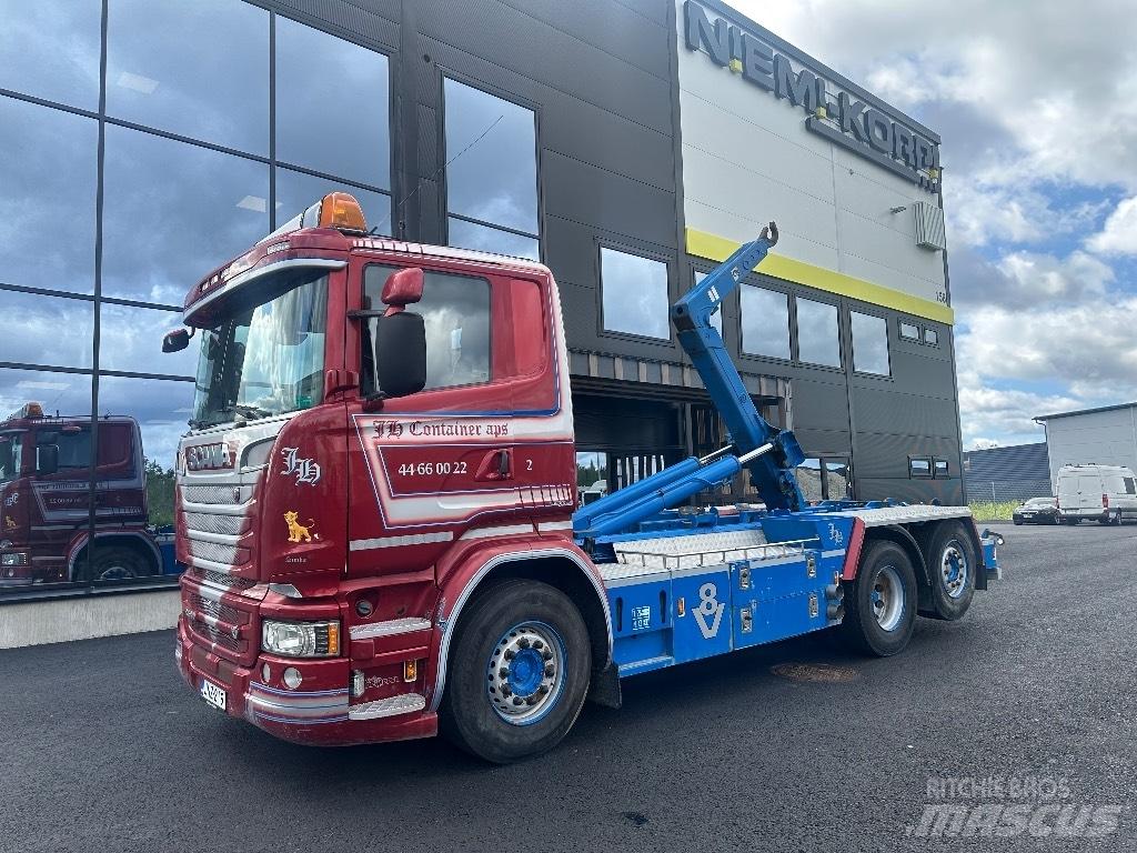 Scania R580 6x2*4 Rol kiper kamioni sa kukom za podizanje tereta