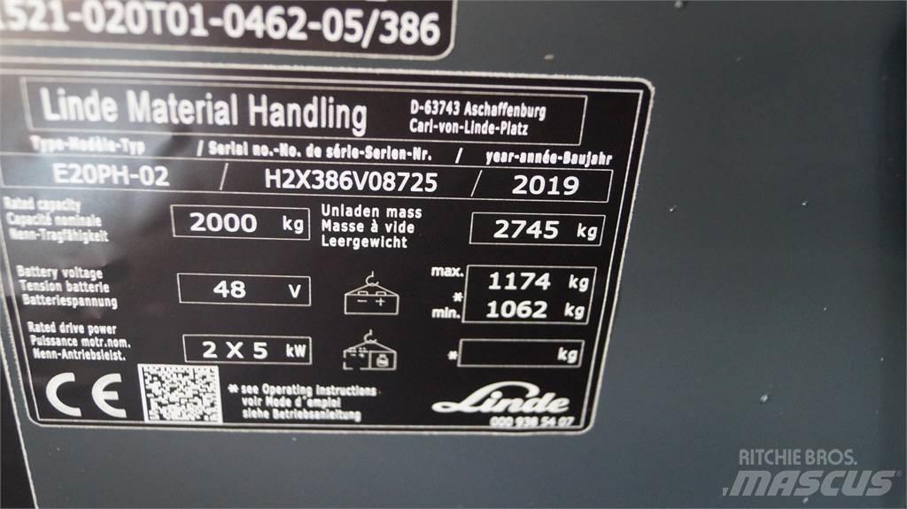 Linde E20PH Električni viljuškari