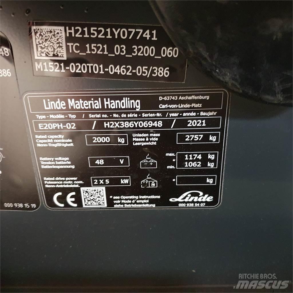 Linde E20PH Električni viljuškari