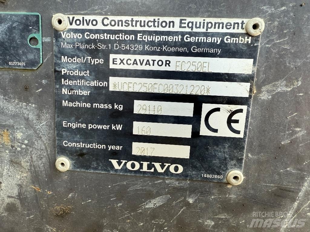 Volvo EC 250 EL Bageri guseničari