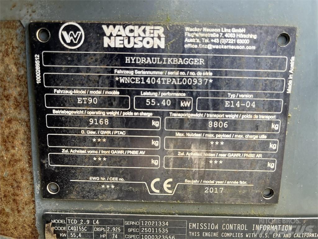 Wacker Neuson ET 90 Midi bageri 7t – 12t
