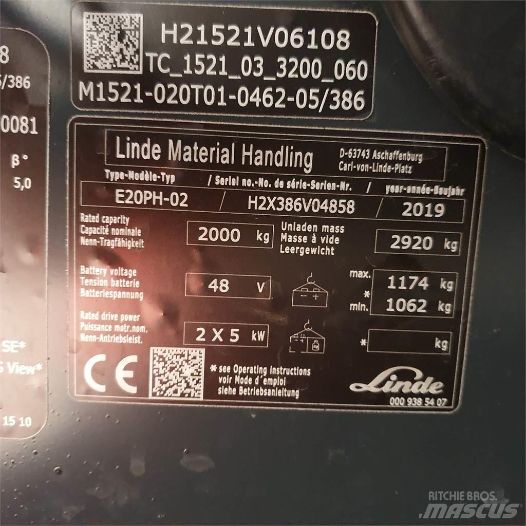 Linde E20PH Električni viljuškari