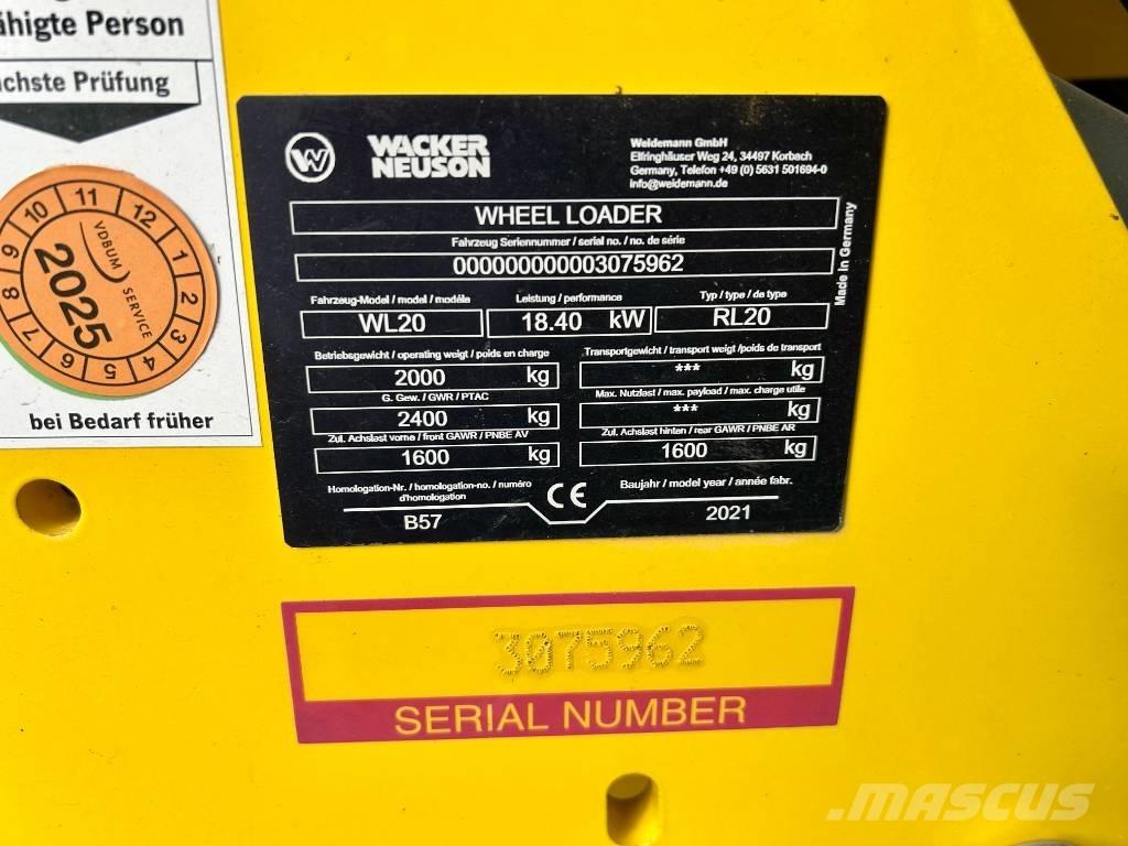 Wacker Neuson WL 20 Utovarivači na točkove