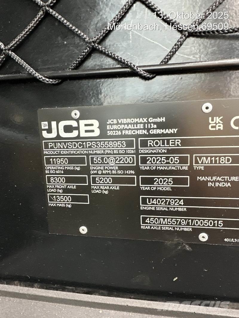 JCB VM118D Valjci za građevinarstvo