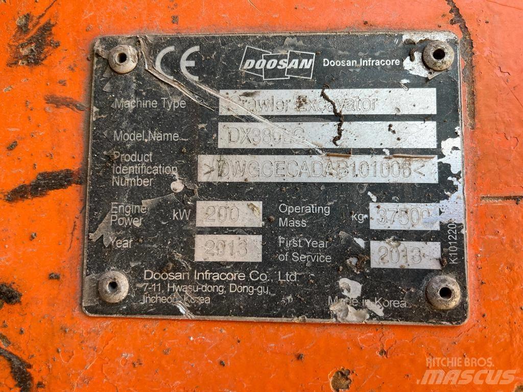 Doosan DX 380 LC Bageri guseničari