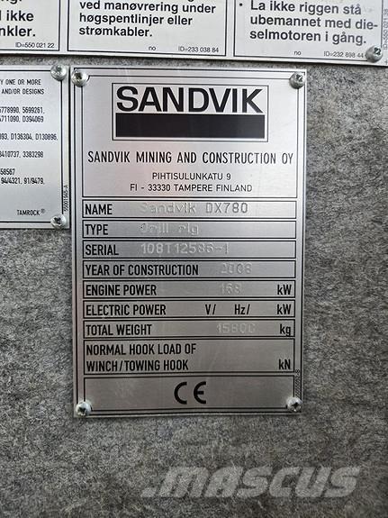 Sandvik DX780 Terenske bušilice