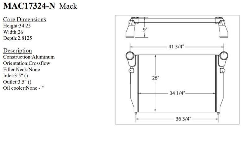 Mack CXN Ostale kargo komponente
