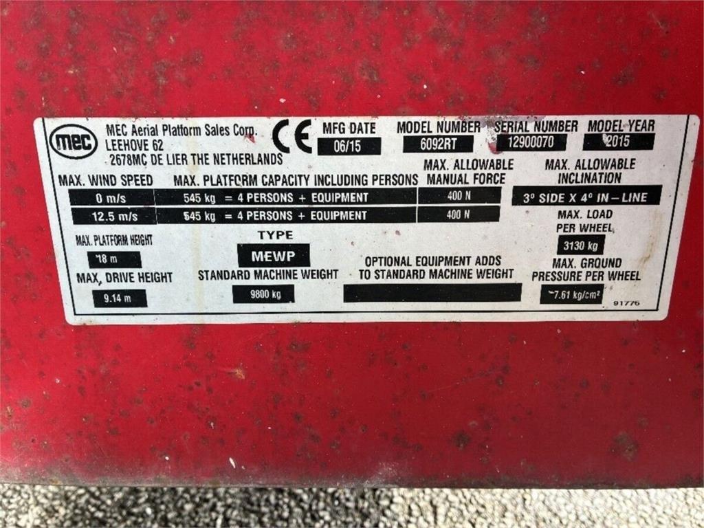MEC 6092RT Makazaste platforme