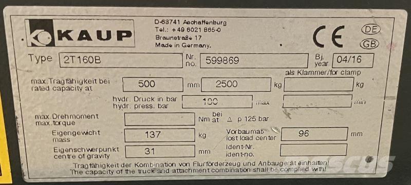 Kaup 2T160B Ostala oprema i komponente
