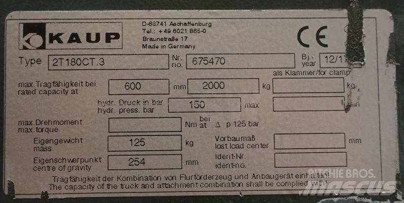 Kaup 2T180CT.3 Viljuške
