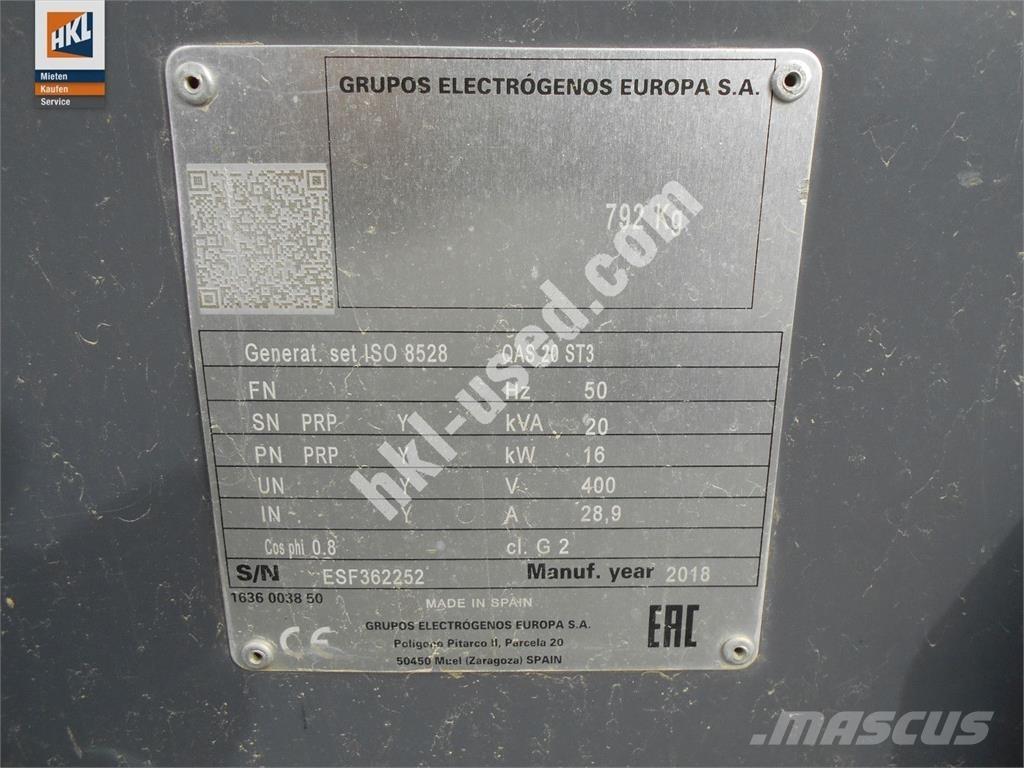 Atlas Copco QAS 20 Ostali generatori