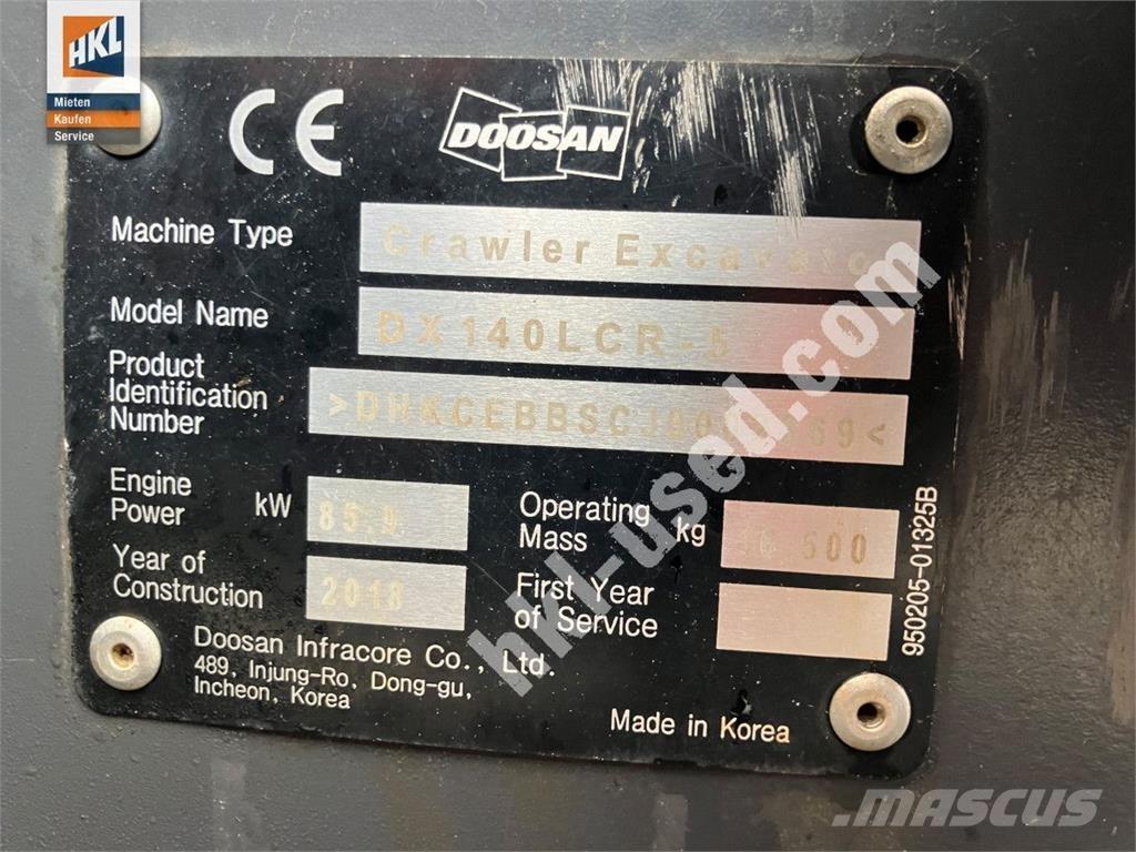 Doosan DX 140 LCR-5 Bageri guseničari