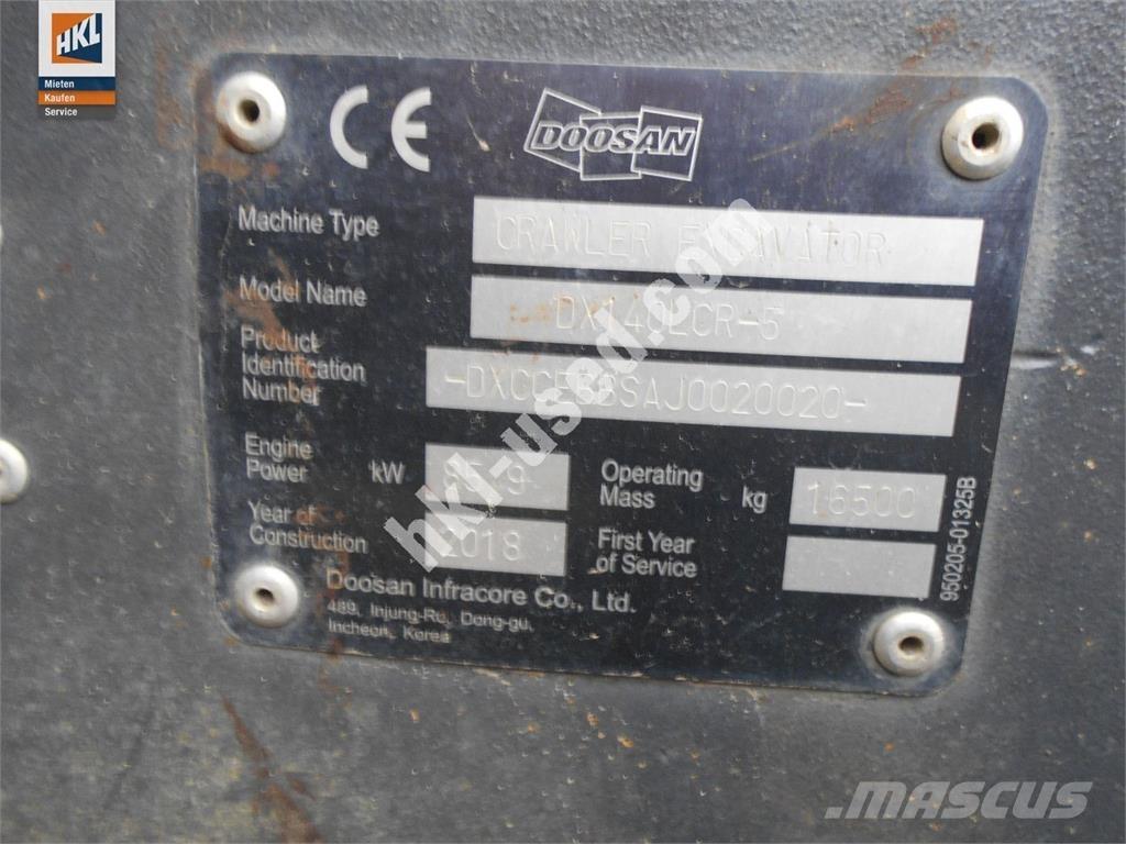 Doosan DX 140 LCR-5 Bageri guseničari