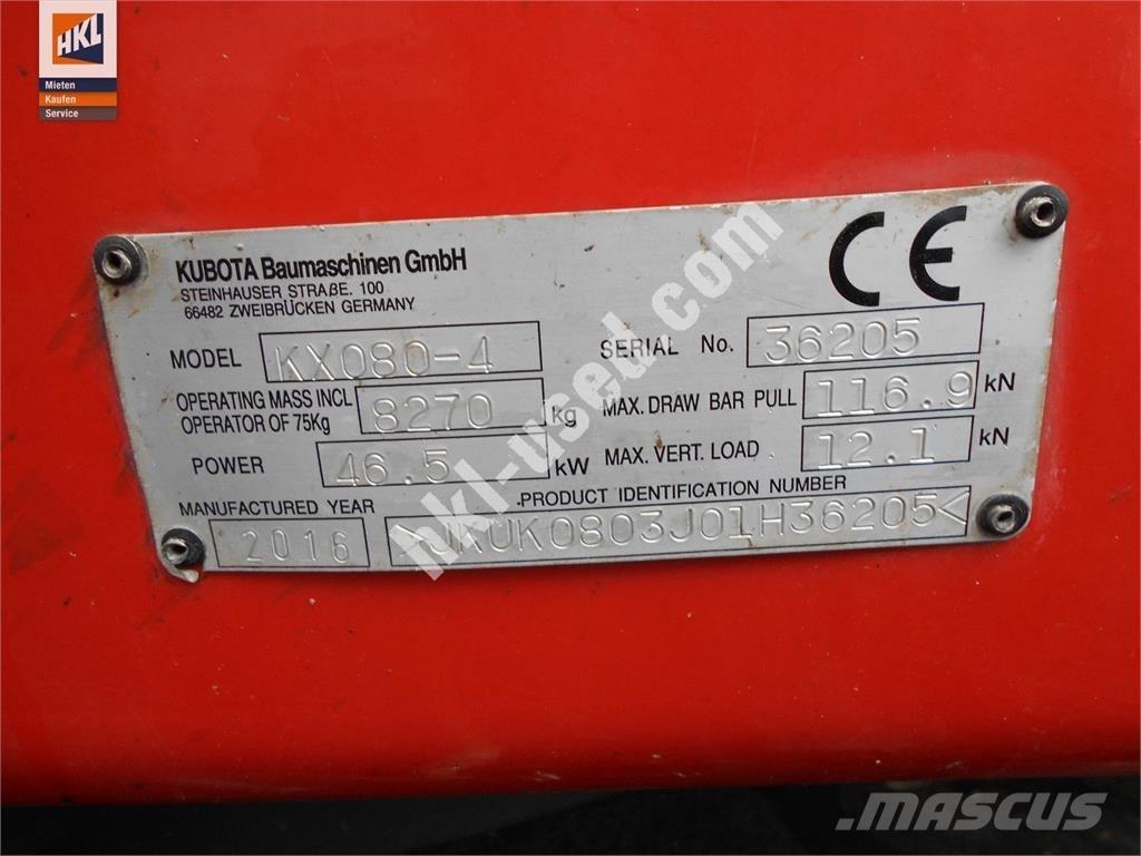 Kubota KX 080-4 Mini bageri < 7t
