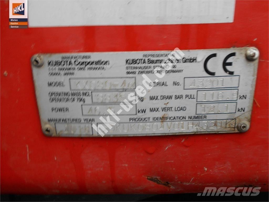 Kubota KX 080-4 Mini bageri < 7t