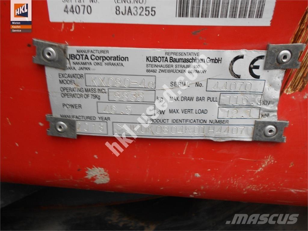 Kubota KX 080-4 Mini bageri < 7t