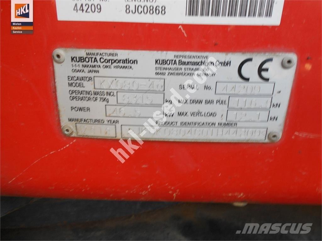 Kubota KX 080-4 Mini bageri < 7t