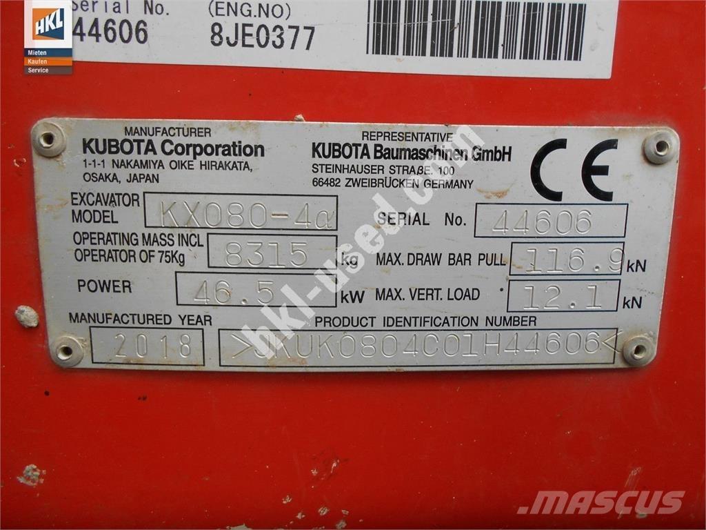 Kubota KX 080-4 Mini bageri < 7t