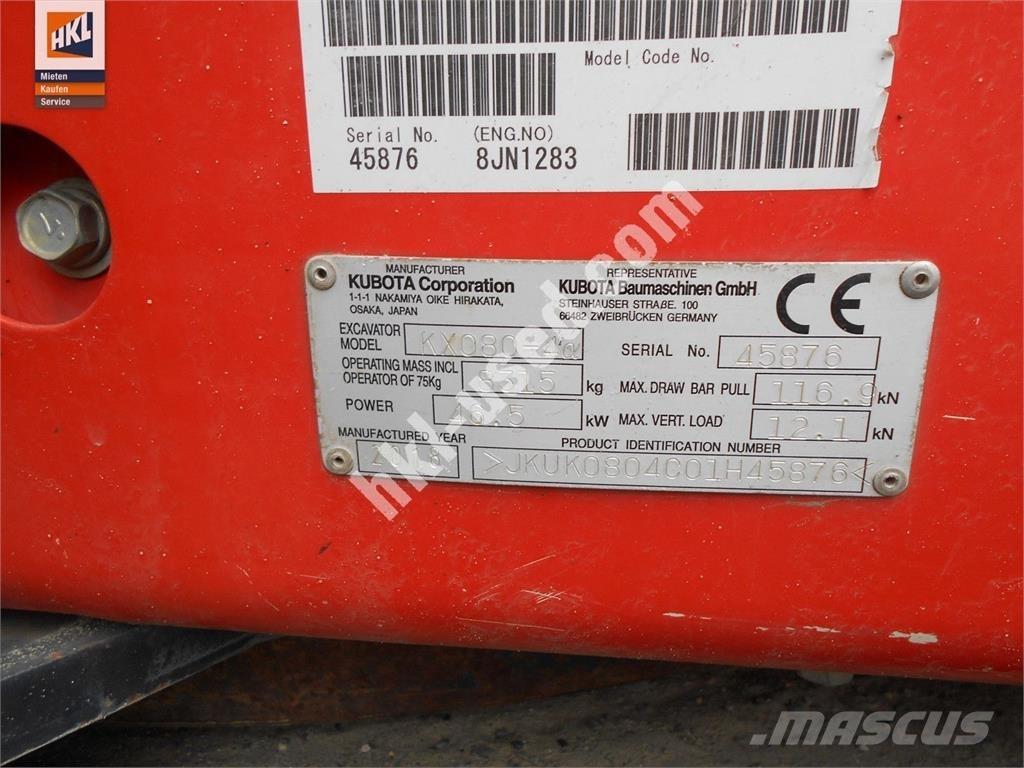 Kubota KX 080-4 Mini bageri < 7t