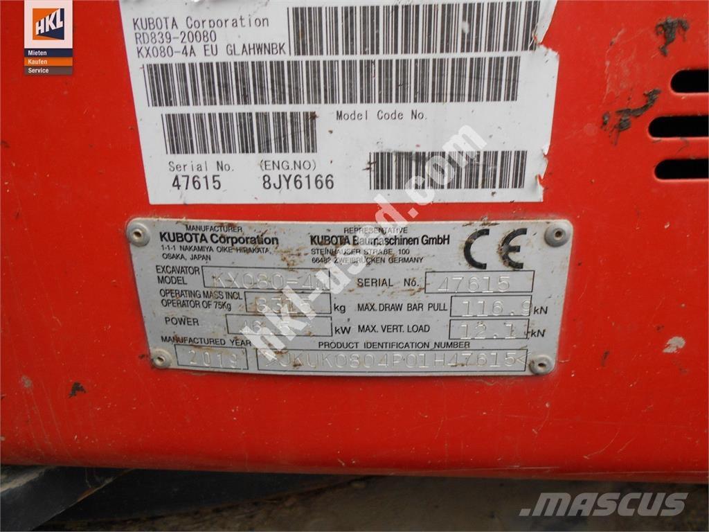 Kubota KX 080-4 Mini bageri < 7t