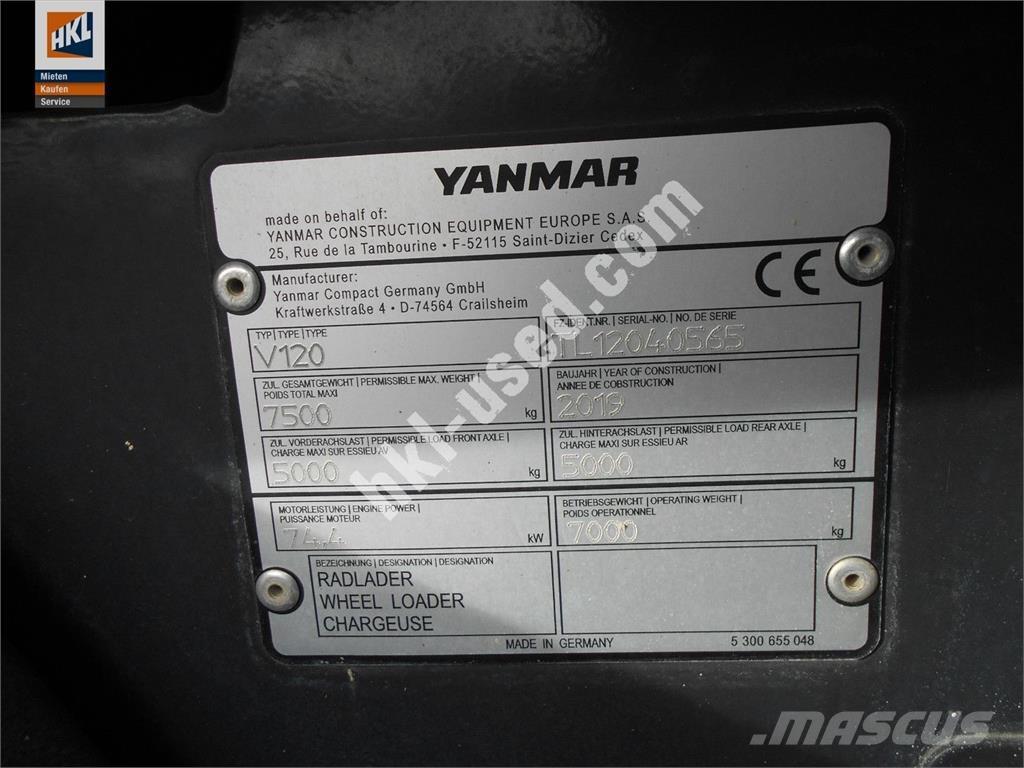 Yanmar V 120 Utovarivači na točkove