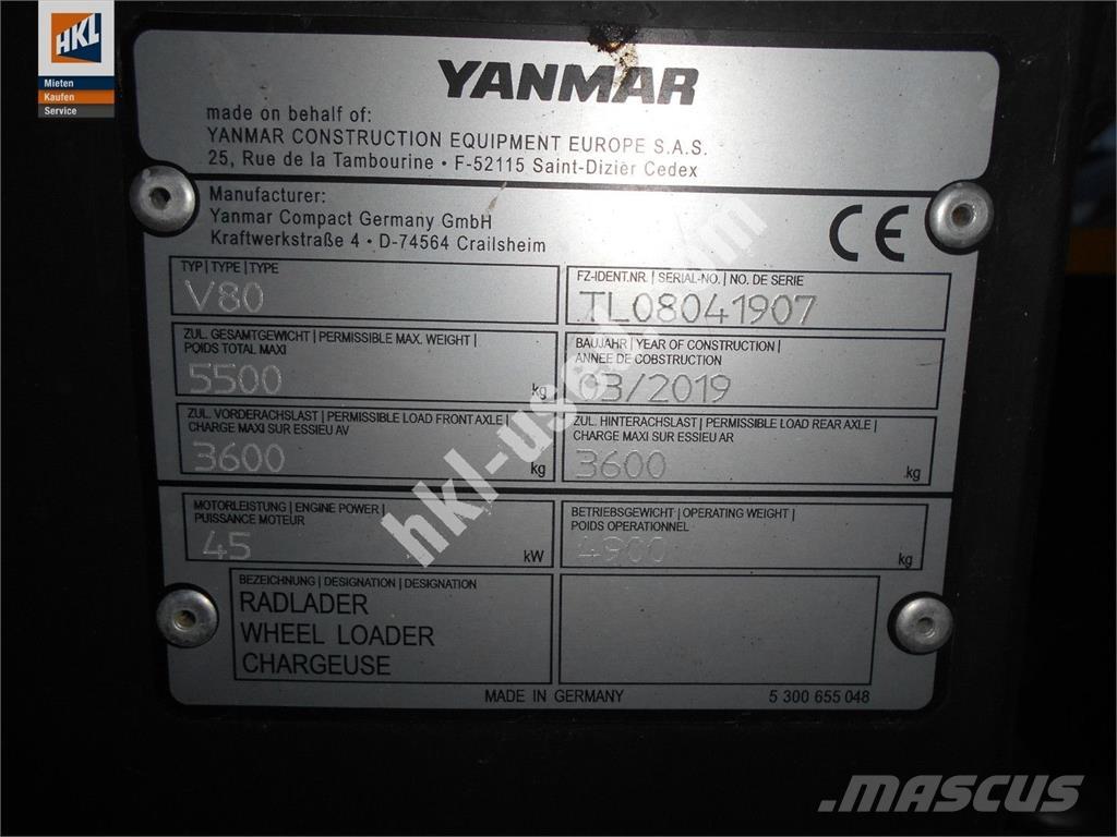Yanmar V 80 Utovarivači na točkove